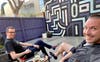 Big back deck with housemates. 