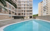 outside pool in the building