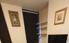 TV and study desk in bedroom 