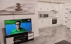 Open plan living room kitchen