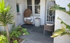 Private patio is great at sunset
