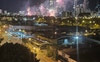 Balcony view at night 