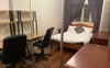 Double sized built in mirrored wardrobe