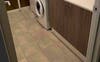 Laundry, washing machine, sink and recycle bin