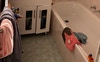 Bathroom has been tidied and cleaned, not messy