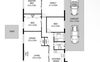 Floor plan bedroom 1 being the 3.3 x 3.0m
