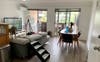 Open living and dining area