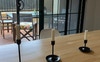 Living area opens to large terrace overlooks pool