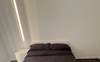 Double bed and white nightstand (optional) 