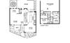 Floor plan - bedroom is on the 1st floor