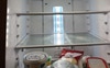 Two shelves in the fridge.