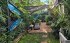 Back yard relaxing surroundings. 