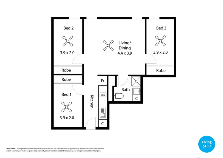 Share house Adelaide CBD, Adelaide 155pw, 3 bedroom apartment