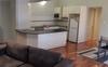 Kitchen with microwave, fridge, oven, dishwasher
