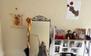 Desk and mirror in bedroom